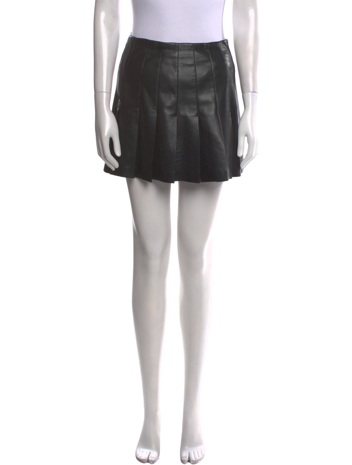 Alice + Olivia Pleated Accents Mini Skirt