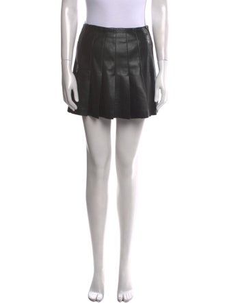 Alice + Olivia Pleated Accents Mini Skirt