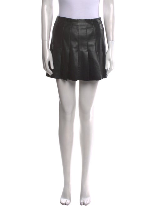 Alice + Olivia Pleated Accents Mini Skirt
