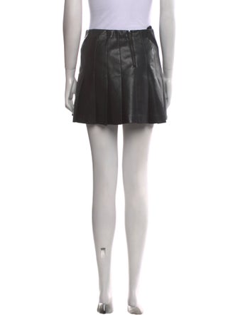 Alice + Olivia Pleated Accents Mini Skirt