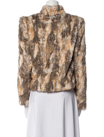 Alice + Olivia Printed Faux Fur Jacket