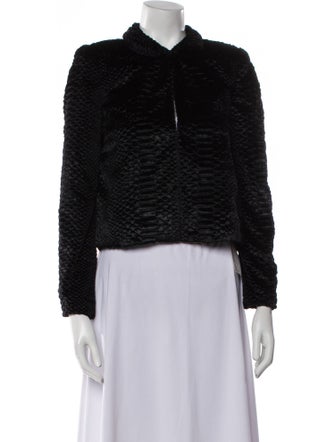Alice + Olivia Faux Fur Tweed Pattern Jacket