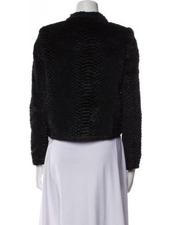 Alice + Olivia Faux Fur Tweed Pattern Jacket