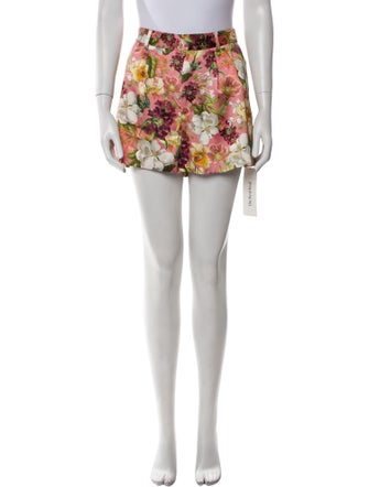 Alice + Olivia Floral Print Mini Shorts