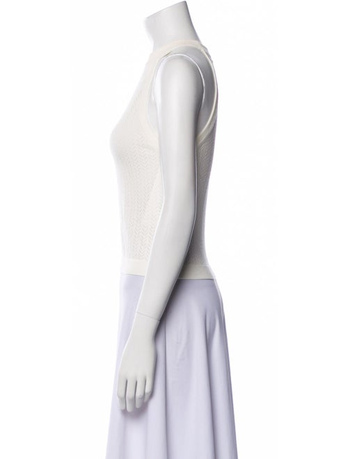 Alice + Olivia Crew Neck Sleeveless Crop Top