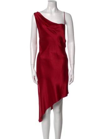 Alice + Olivia One-Shoulder Midi Length Dress