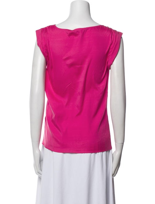 Alice + Olivia Silk Bateau Neckline Blouse