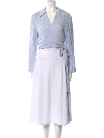 Alice + Olivia Striped V-Neck Crop Top