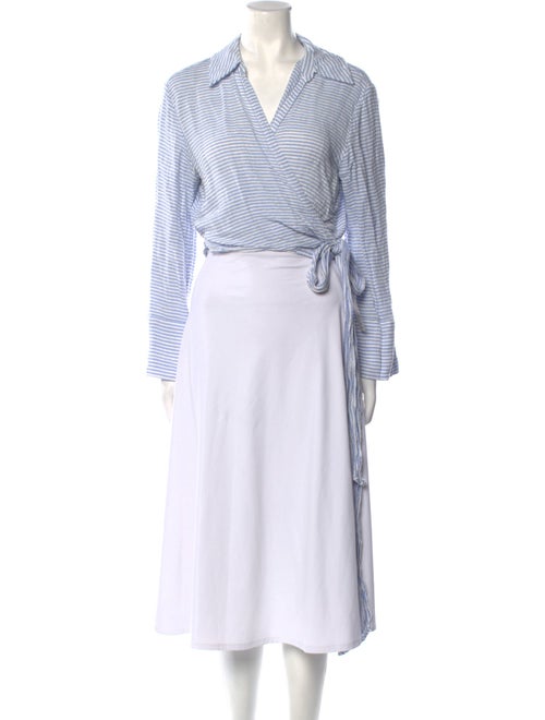 Alice + Olivia Striped V-Neck Crop Top