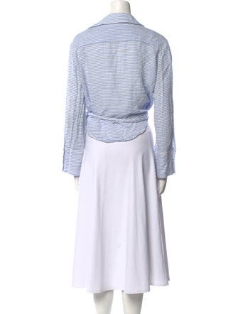 Alice + Olivia Striped V-Neck Crop Top