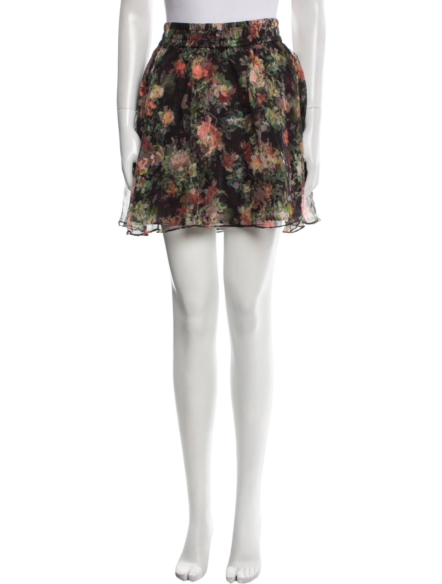 Alice + Olivia Silk Mini Skirt
