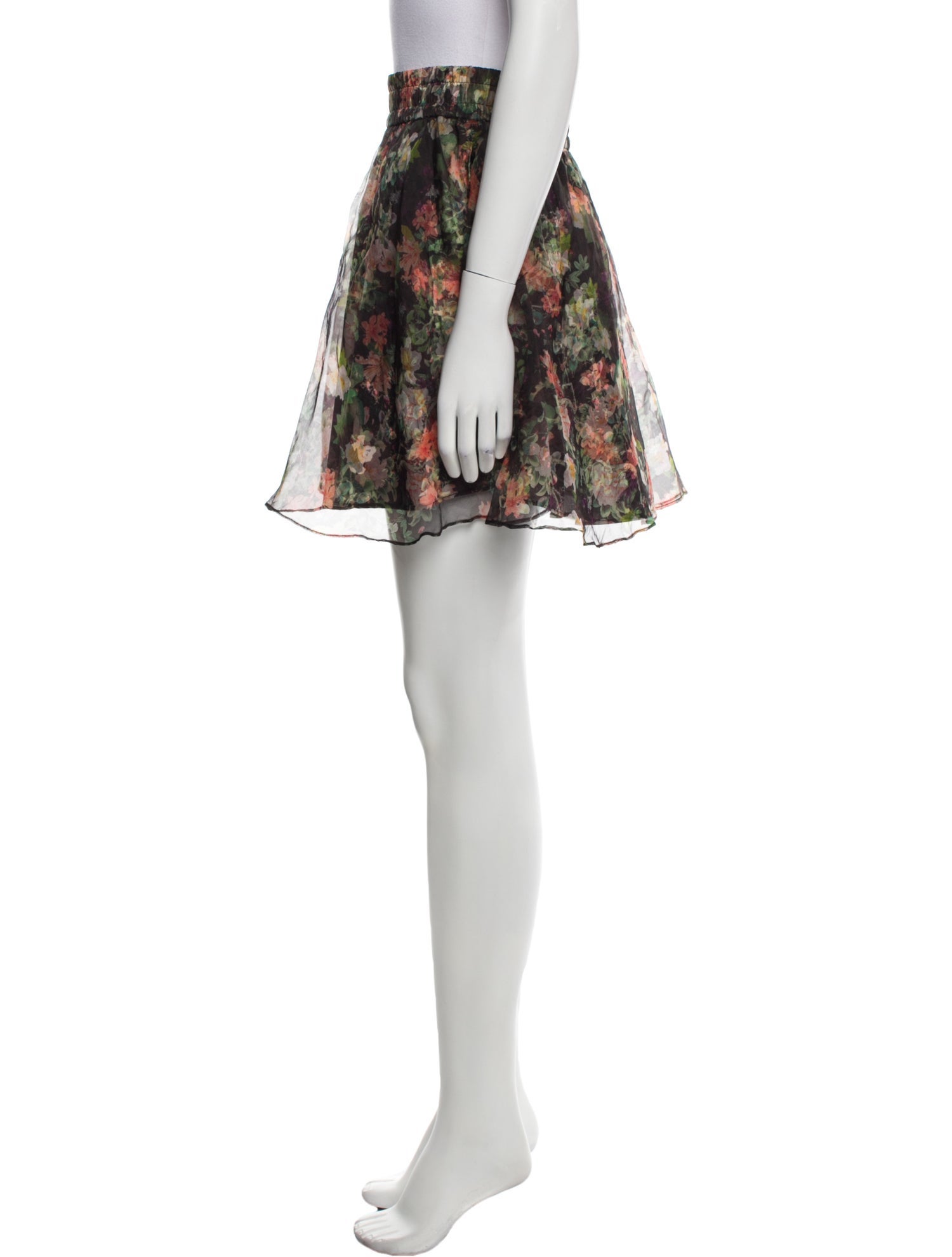 Alice + Olivia Silk Mini Skirt