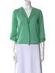 Alice + Olivia Silk V-Neck Blouse