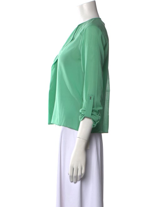 Alice + Olivia Silk V-Neck Blouse