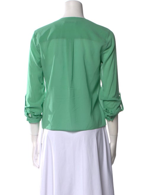 Alice + Olivia Silk V-Neck Blouse