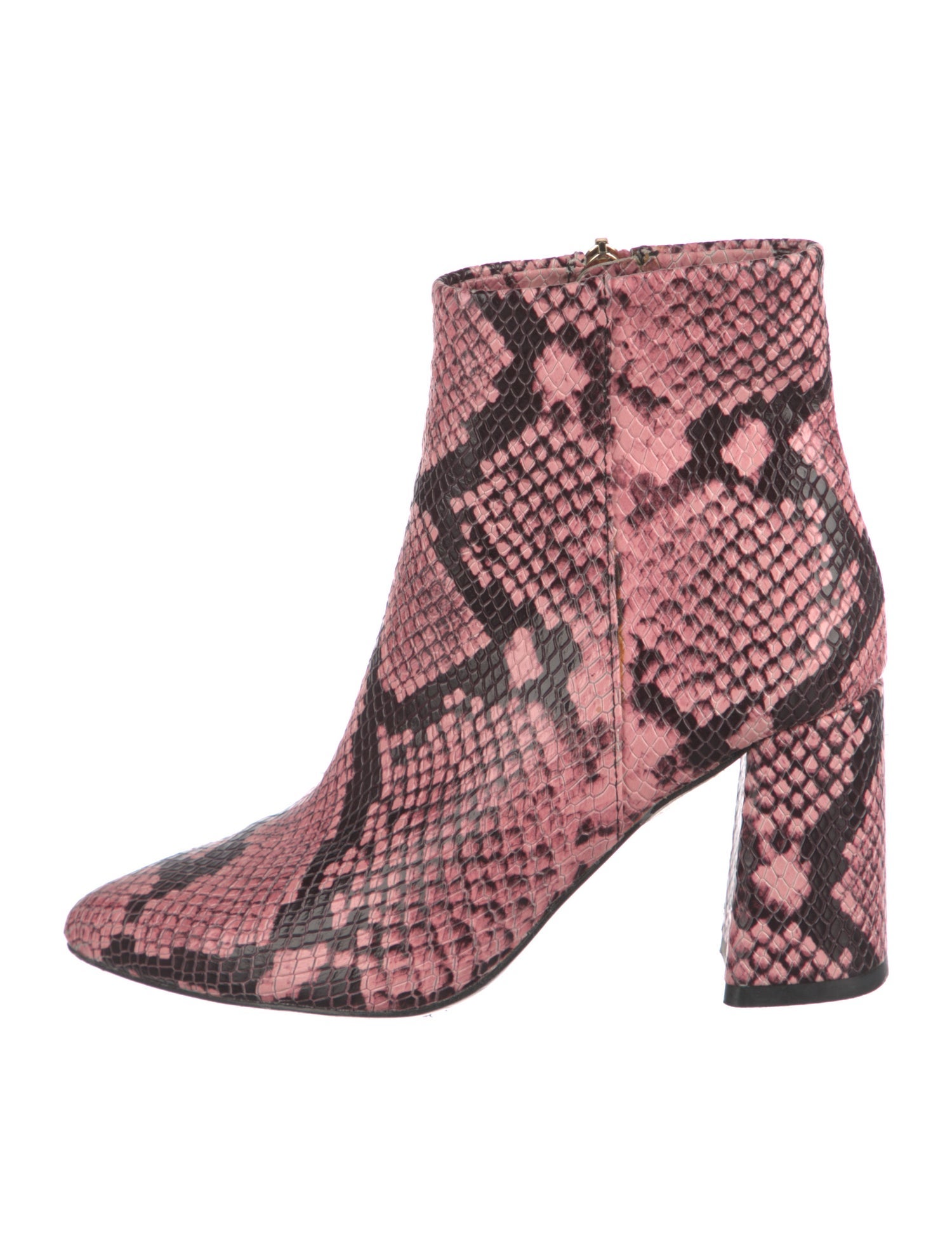 Alice + Olivia Leather Printed Boots