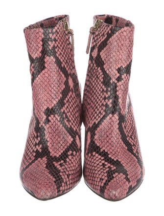 Alice + Olivia Leather Printed Boots