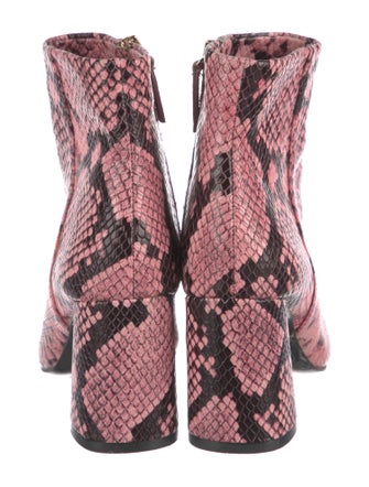 Alice + Olivia Leather Printed Boots