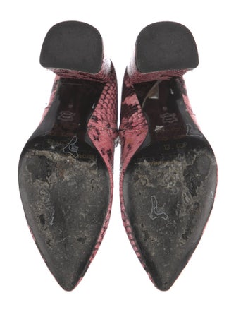 Alice + Olivia Leather Printed Boots