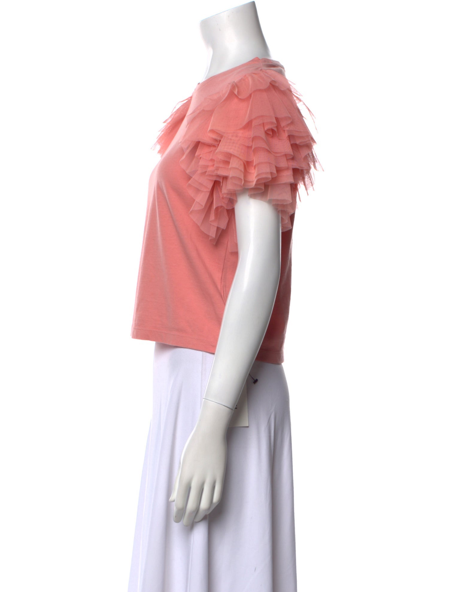 Alice + Olivia Scoop Neck Short Sleeve Crop Top