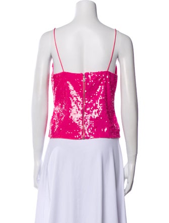 Alice + Olivia Printed V-Neck Top