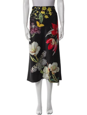 Alice + Olivia Floral Print Midi Length Skirt