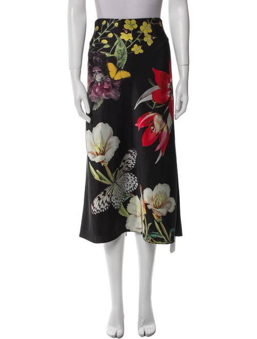 Alice + Olivia Floral Print Midi Length Skirt