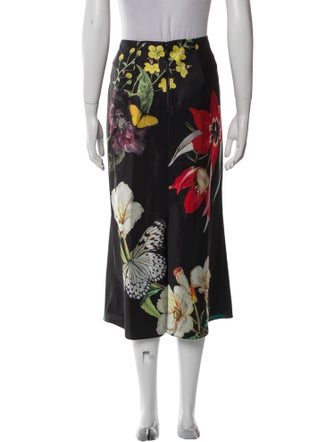 Alice + Olivia Floral Print Midi Length Skirt