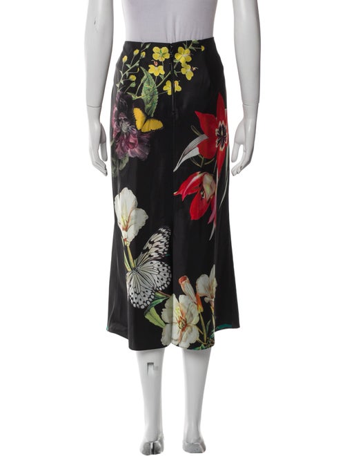Alice + Olivia Floral Print Midi Length Skirt