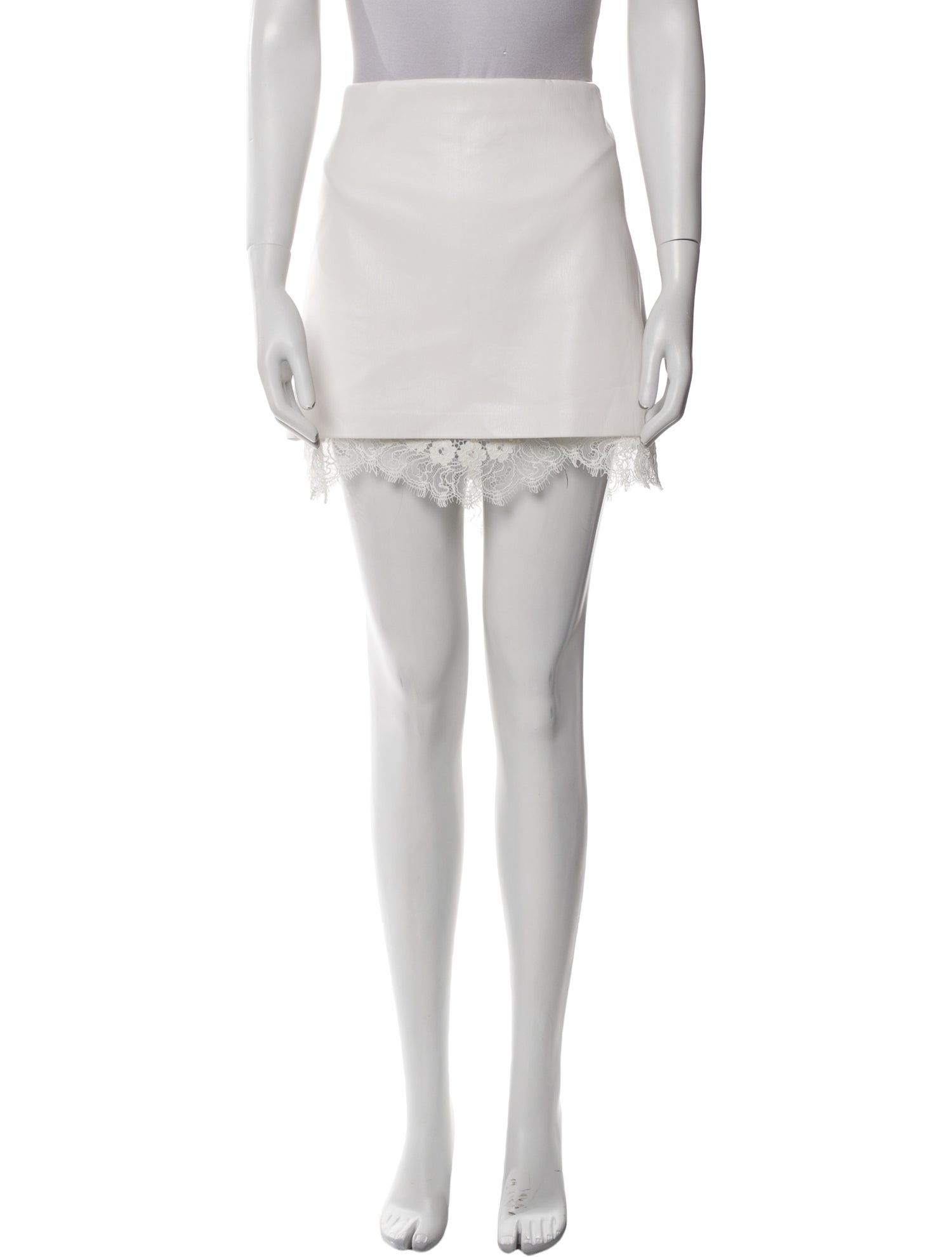 Alice + Olivia Lace Trim Embellishment Mini Skirt