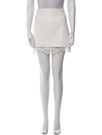 Alice + Olivia Lace Trim Embellishment Mini Skirt