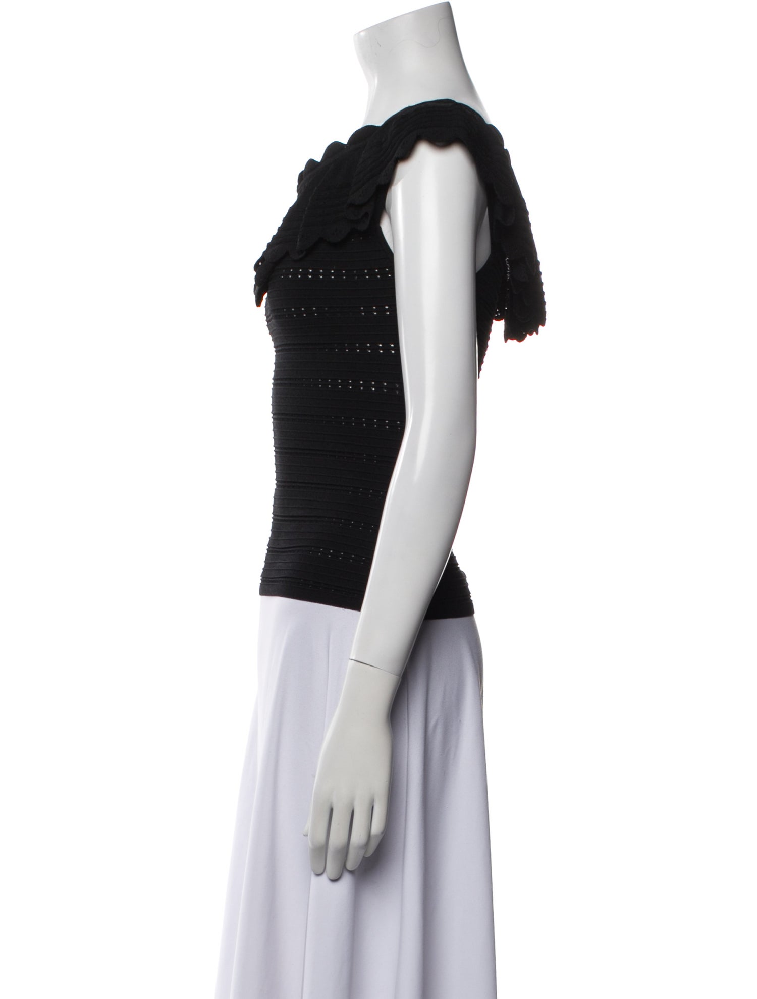 Alice + Olivia Bateau Neckline Short Sleeve Top