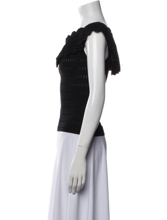 Alice + Olivia Bateau Neckline Short Sleeve Top