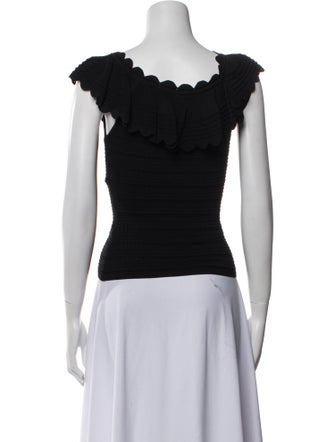 Alice + Olivia Bateau Neckline Short Sleeve Top