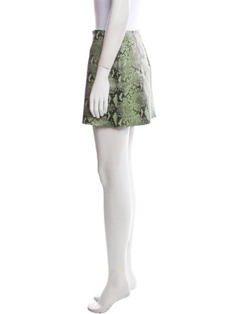 Alice + Olivia Lamb Leather Mini Skirt