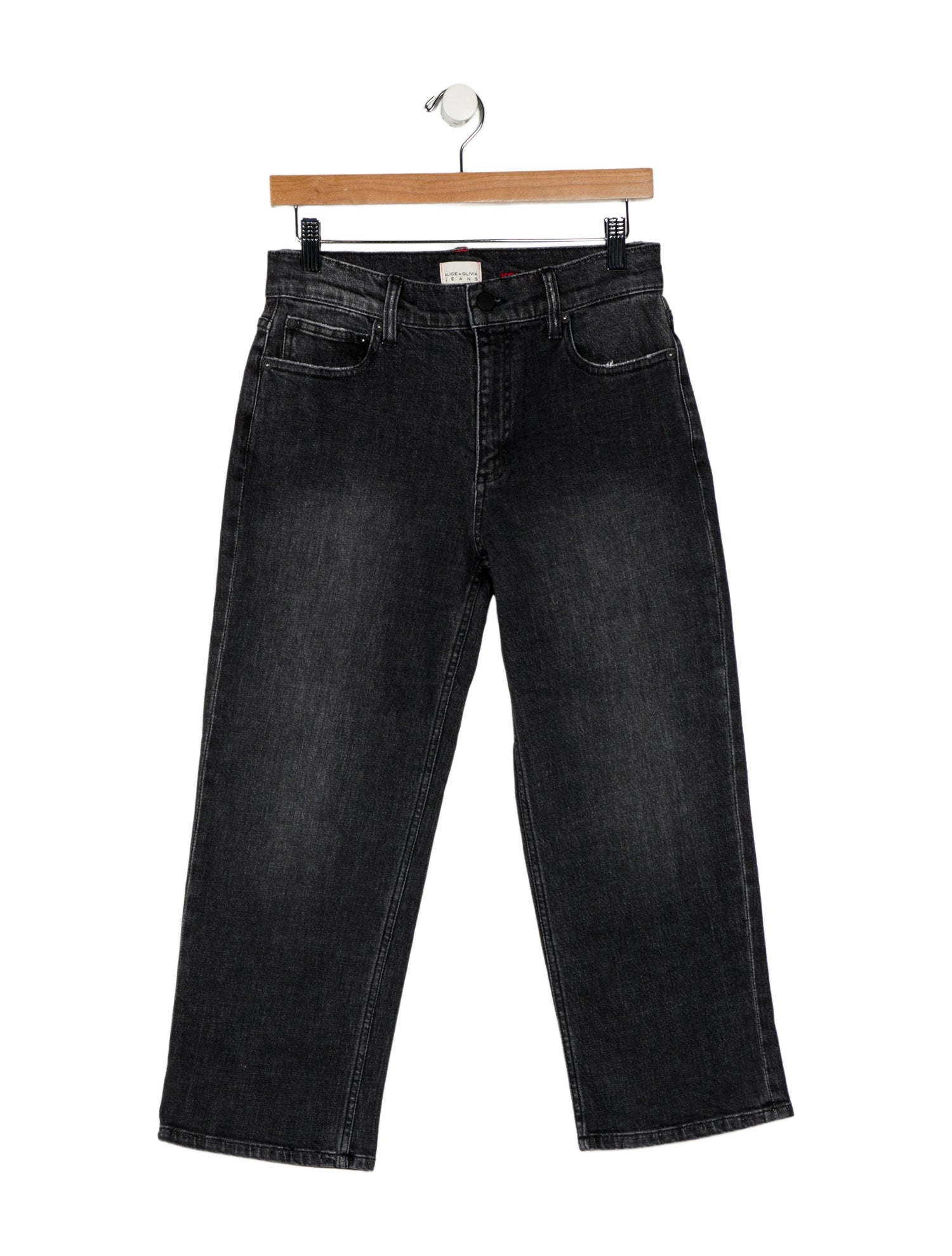 Alice + Olivia Mid-Rise Wide Leg Jeans