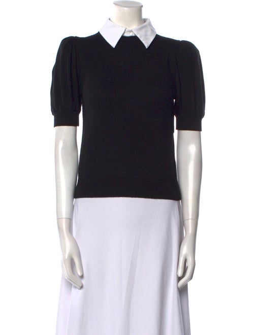 Alice + Olivia Wool Short Sleeve Polo