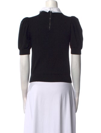Alice + Olivia Wool Short Sleeve Polo