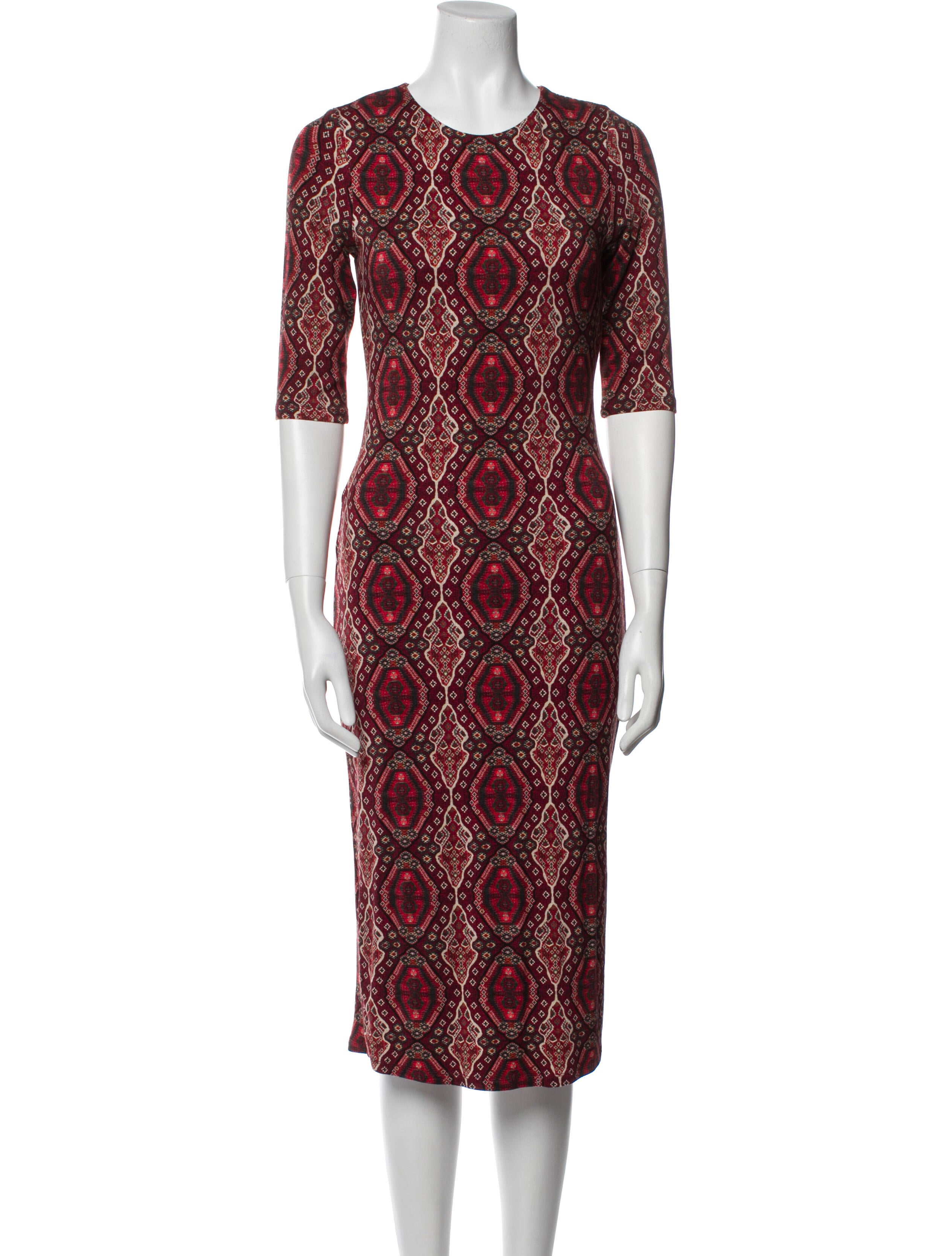 Alice + Olivia Printed Midi Length Dress