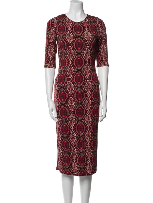 Alice + Olivia Printed Midi Length Dress