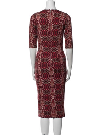 Alice + Olivia Printed Midi Length Dress