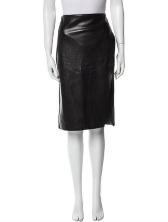 Alice + Olivia Faux Leather Knee-Length Skirt