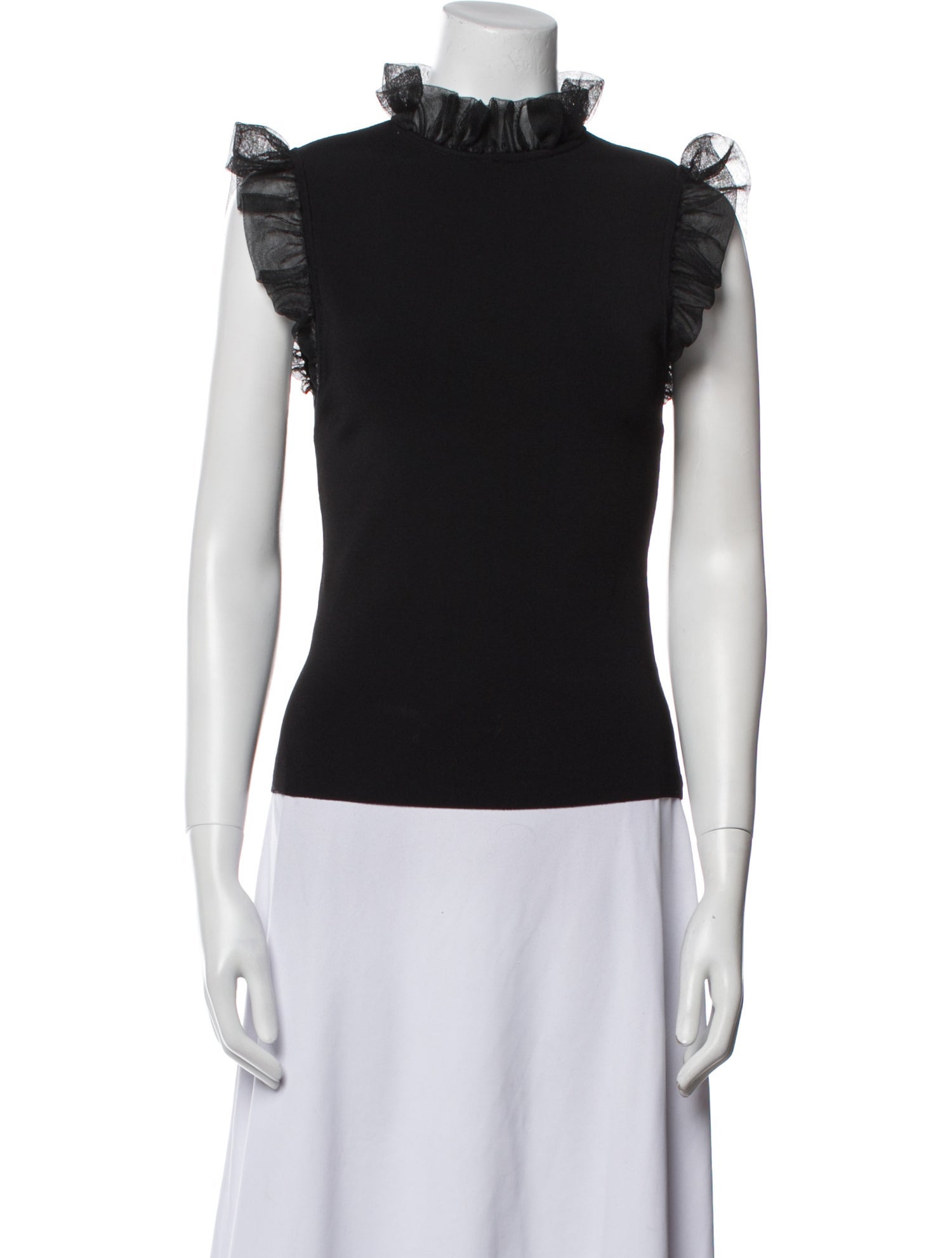 Alice + Olivia Mock Neck Sleeveless Top