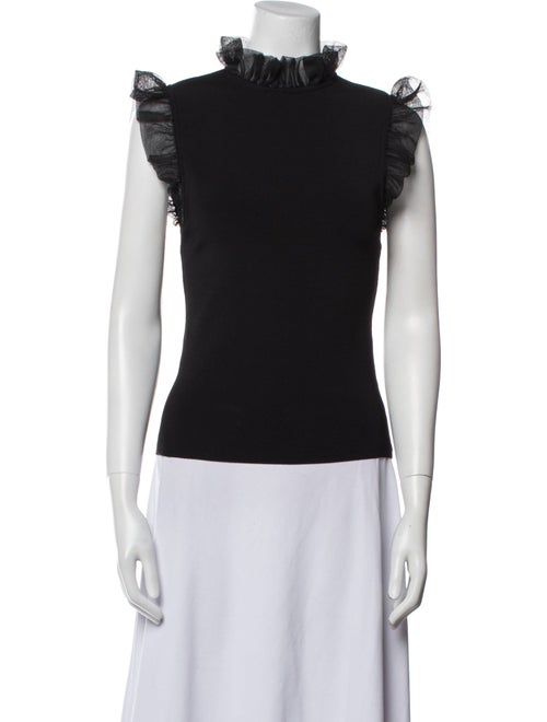 Alice + Olivia Mock Neck Sleeveless Top