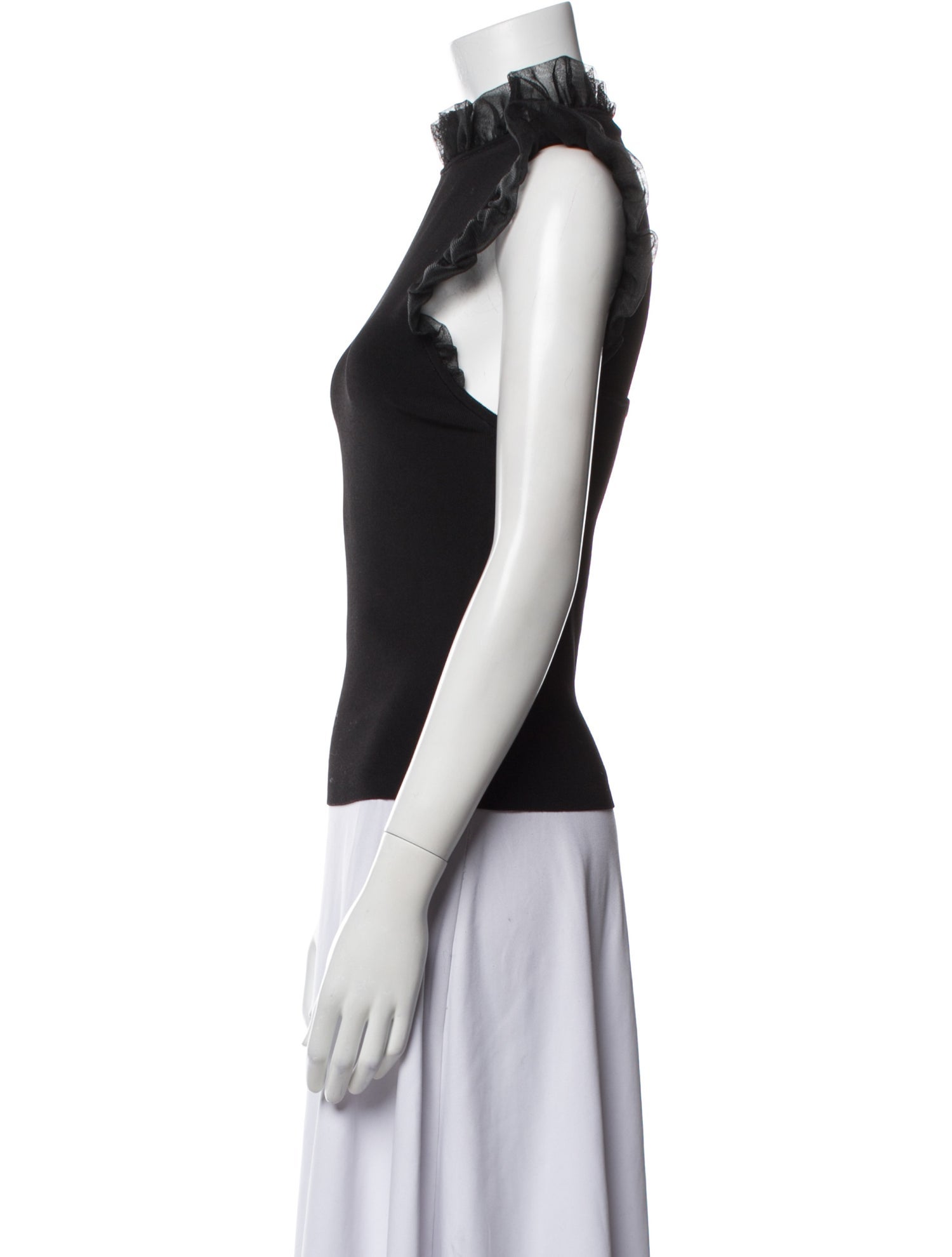 Alice + Olivia Mock Neck Sleeveless Top