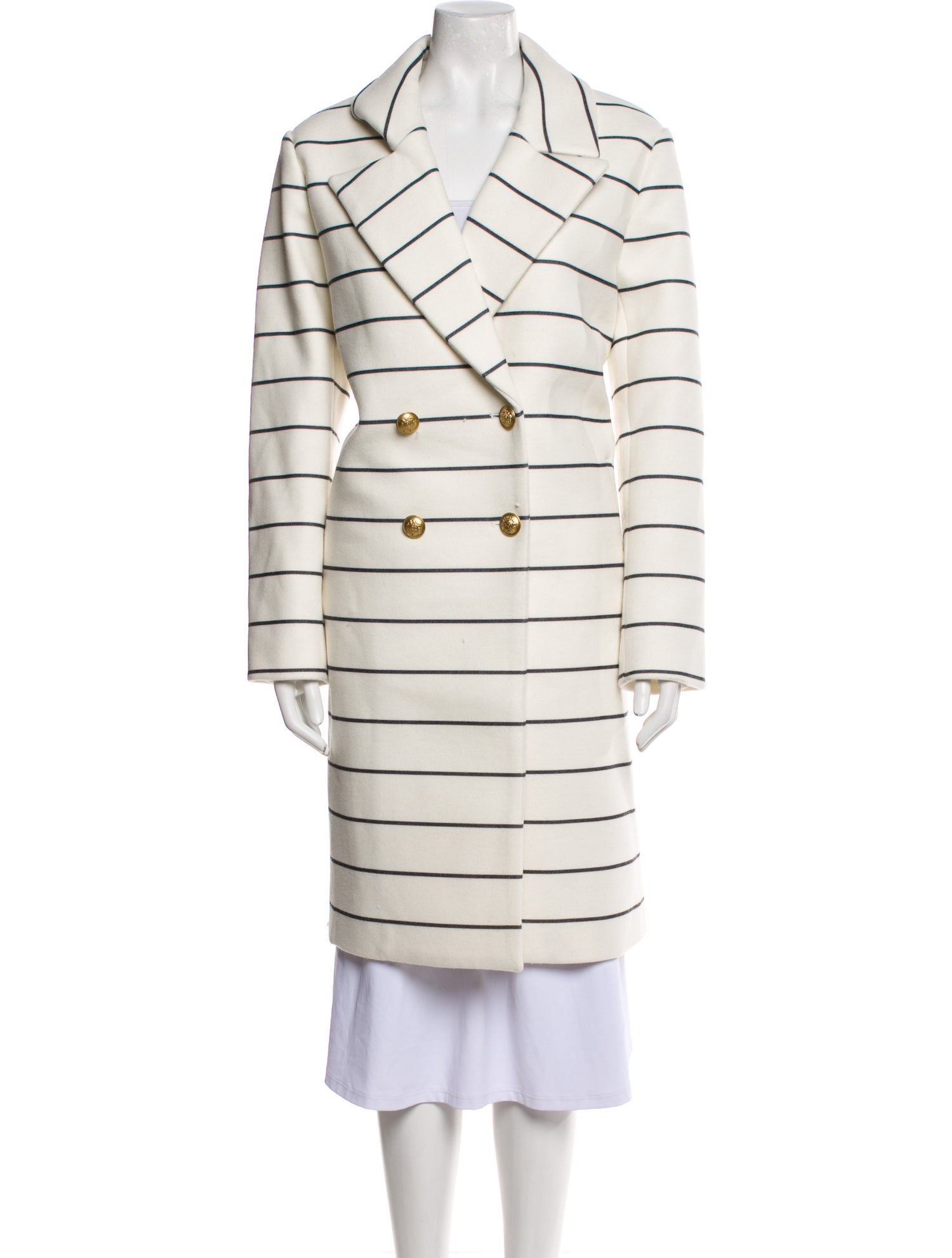 Alice + Olivia Wool Striped Coat w/ Tags