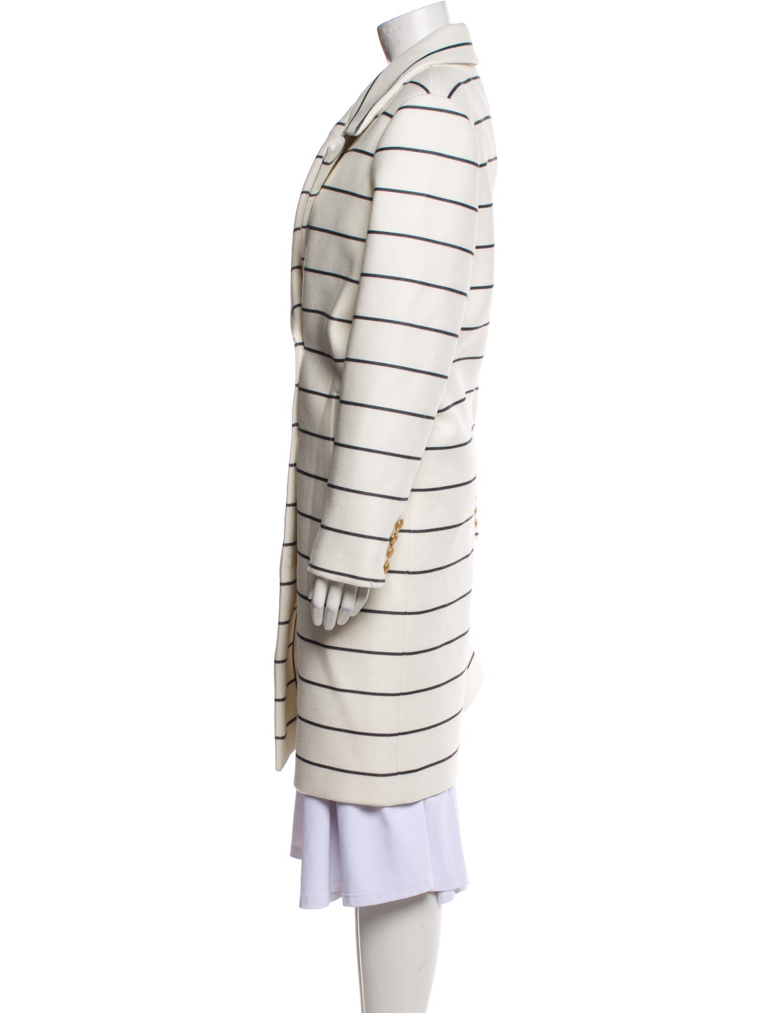 Alice + Olivia Wool Striped Coat w/ Tags