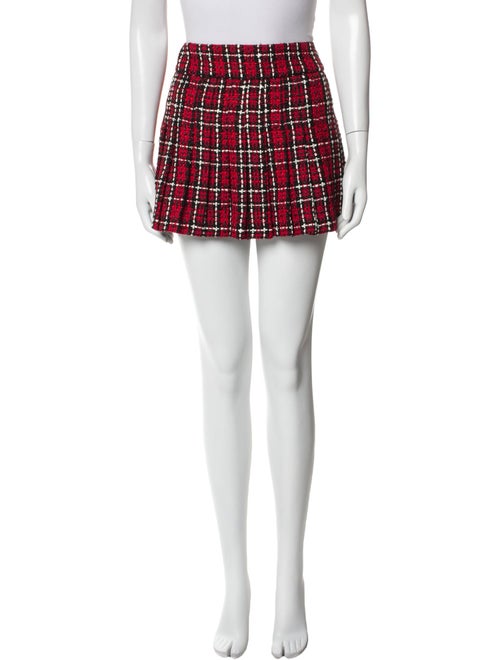 Alice + Olivia Plaid Print Mini Skirt