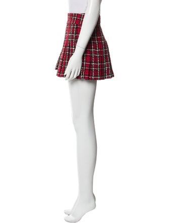 Alice + Olivia Plaid Print Mini Skirt