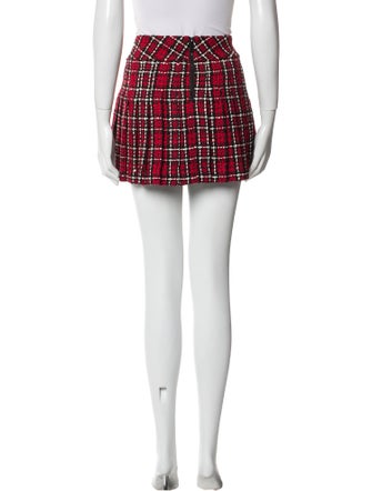 Alice + Olivia Plaid Print Mini Skirt